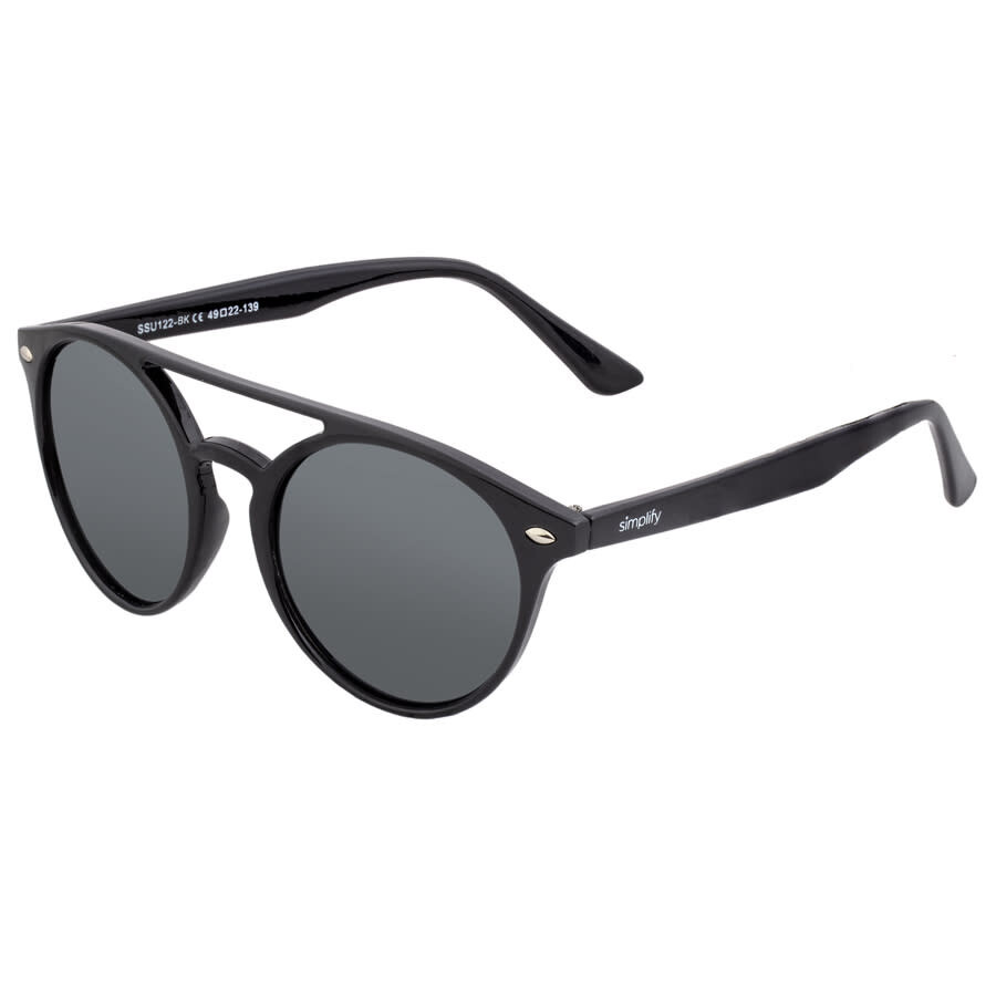 Simplify Unisex Ssu122 49 X 46mm Polarized Sunglasses In Black