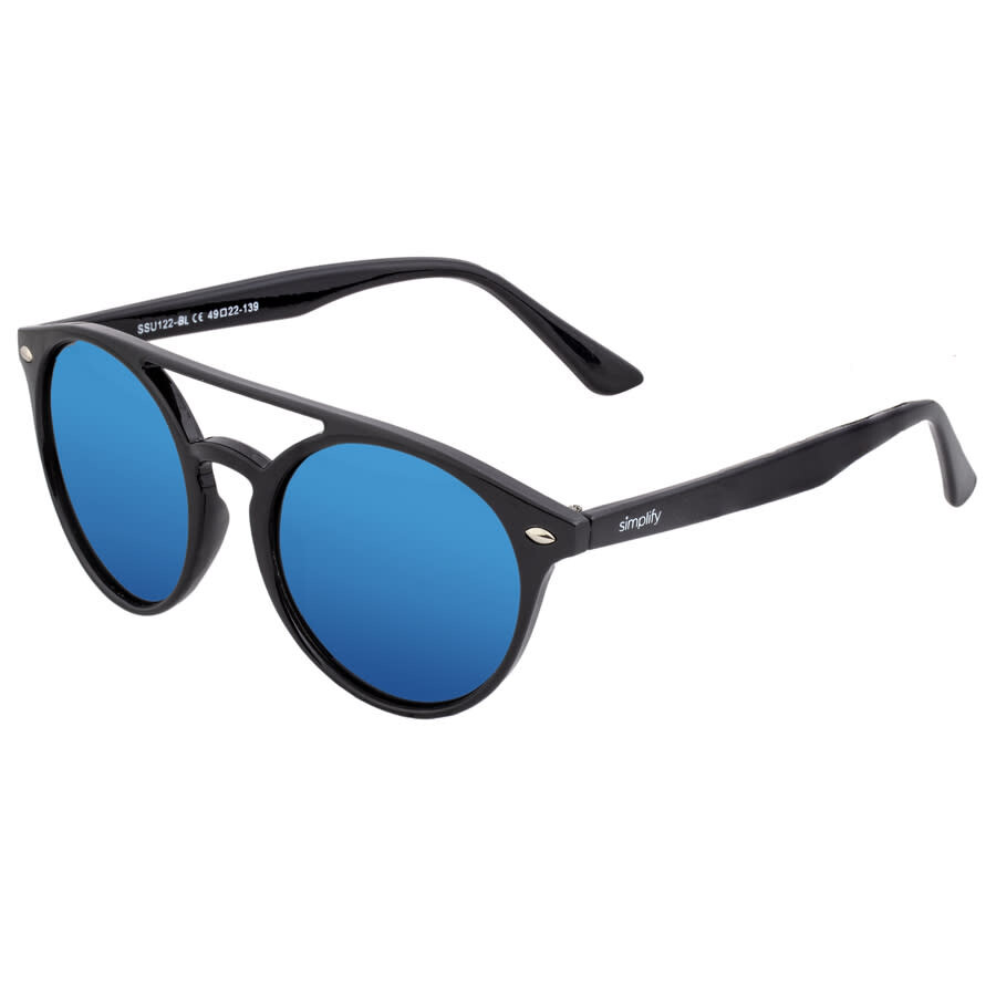 Shop Simplify Unisex Black Cat Eye Sunglasses Ssu122-bl In Blue