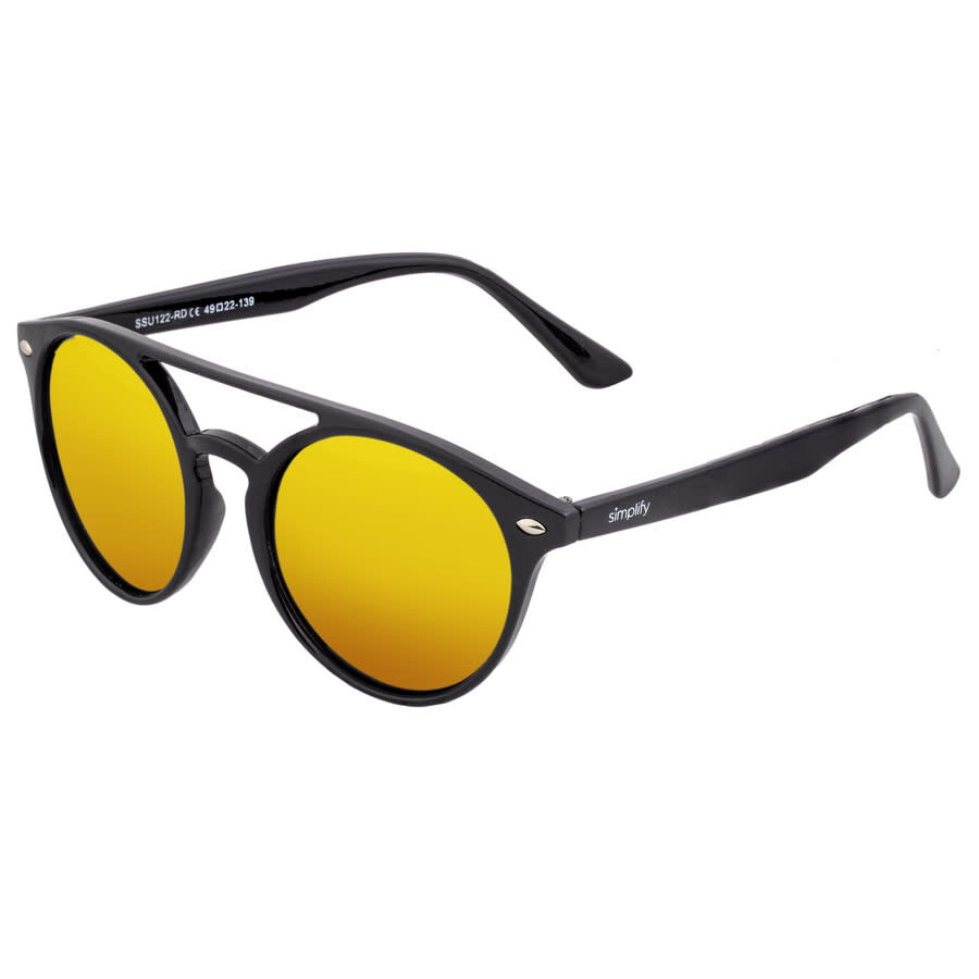 Simplify Unisex Black Cat Eye Sunglasses Ssu122-rd In Multi-color