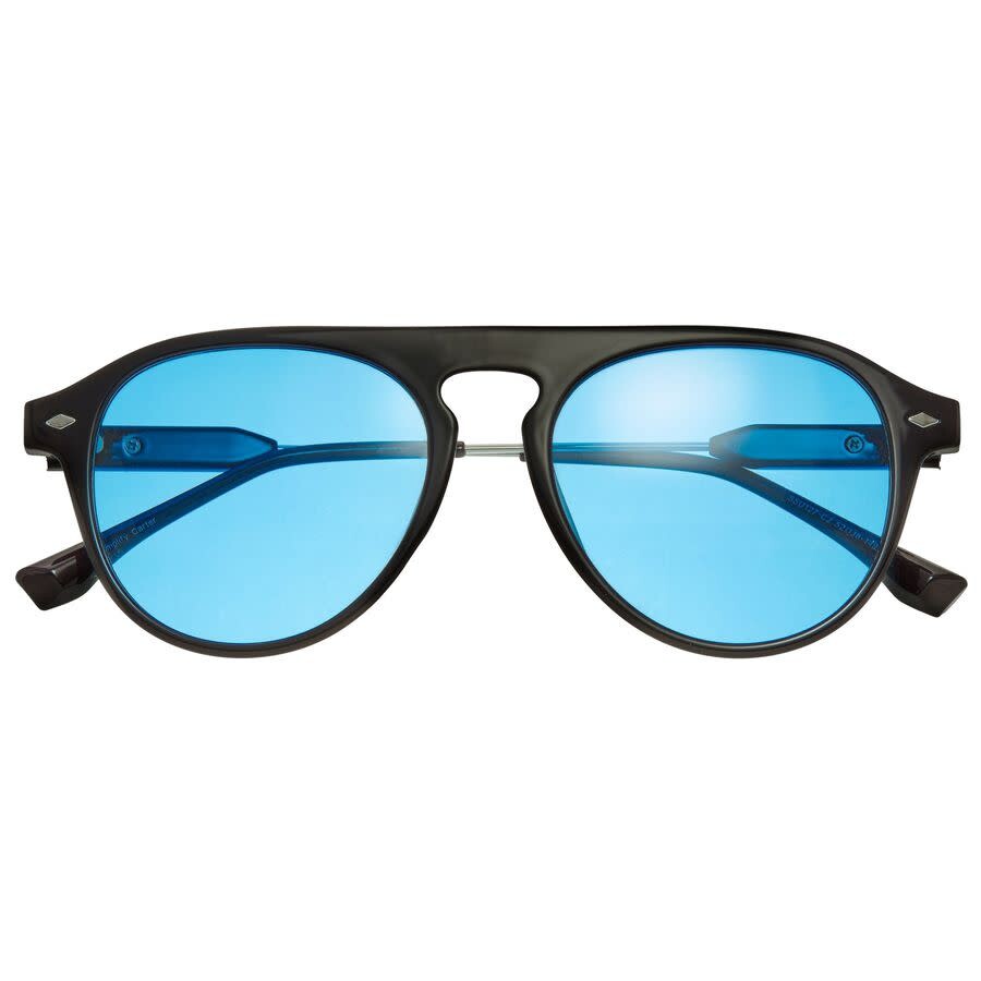 Shop Simplify Unisex Black Pilot Sunglasses Ssu127-c2 In Blue