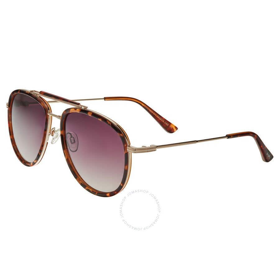 Simplify Unisex Silver Tone Pilot Sunglasses Ssu129-c1 In Brown