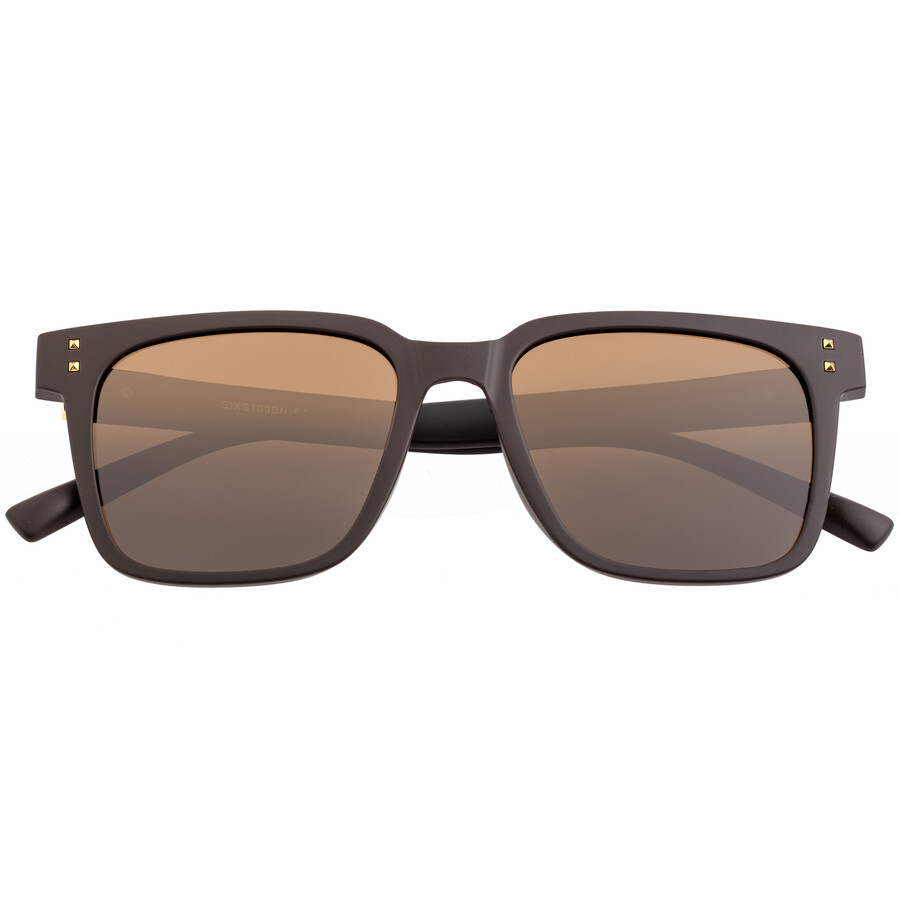 Shop Sixty One Capri Square Unisex Sunglasses Sixs109bn In Brown