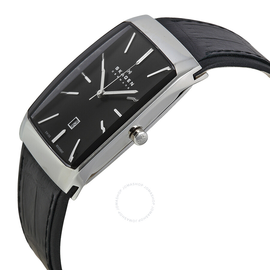 skagen black dial watch
