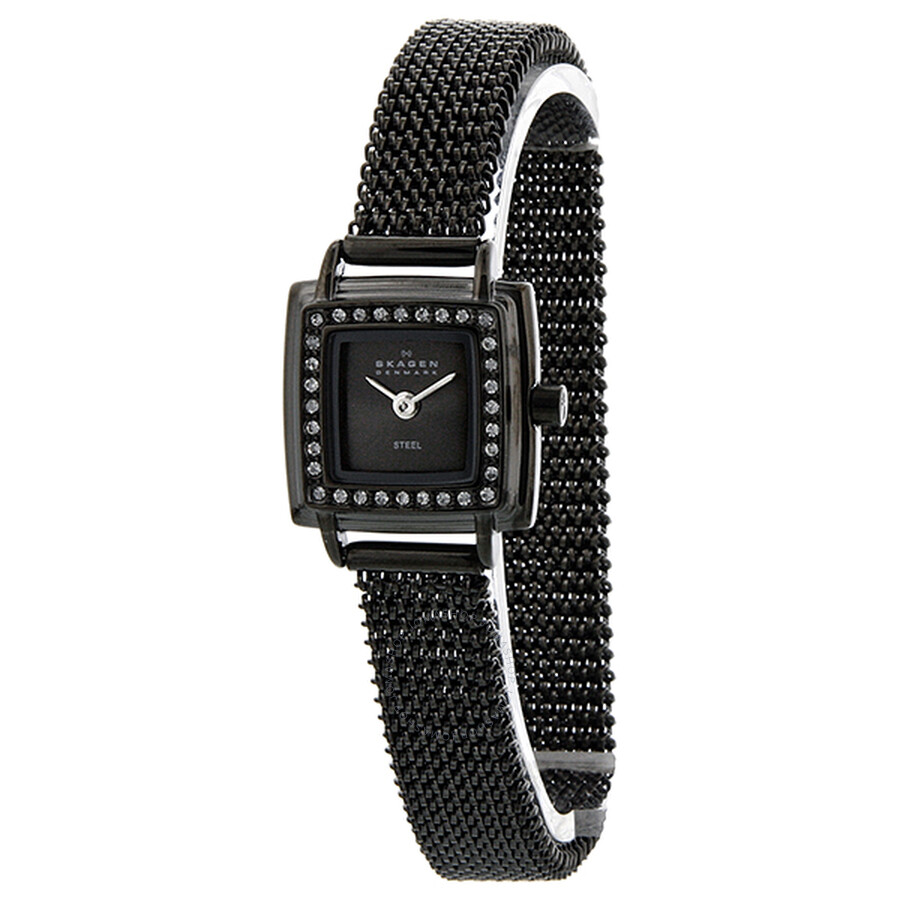 Skagen Grey Dial Swarovski Crystal Bezel Ladies Watch 821XSMM1