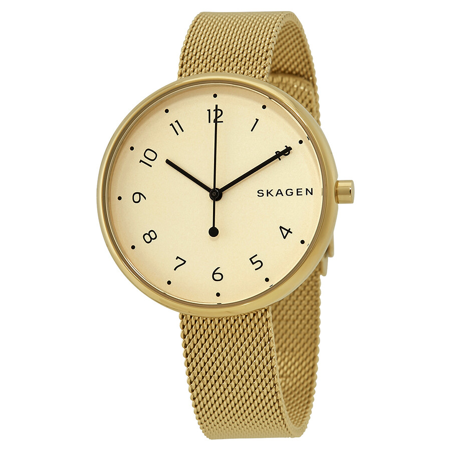 skagen women's gold watches
