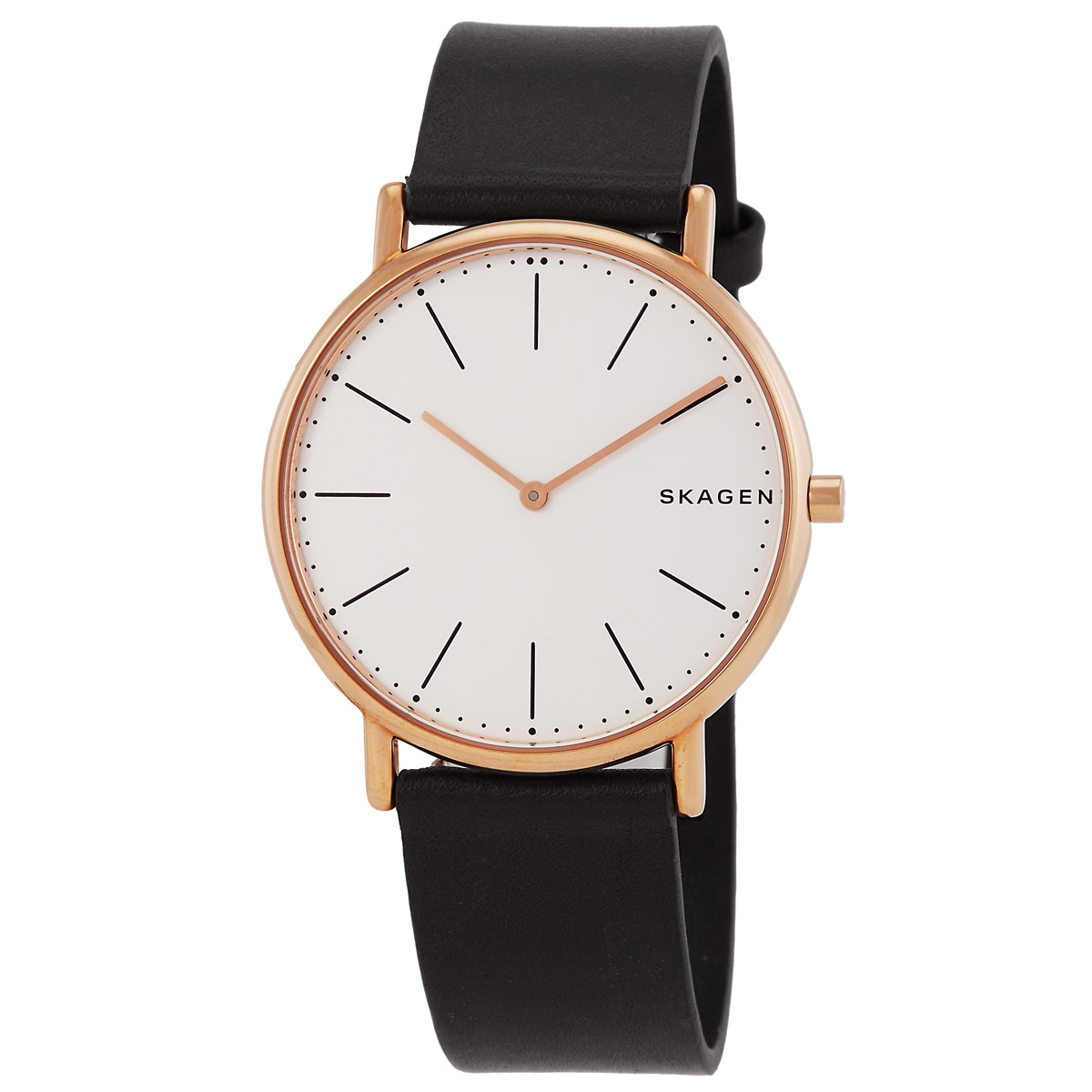 Skagen Signatur Horloge voor heren, driehands Quartz uurwerk met leren band