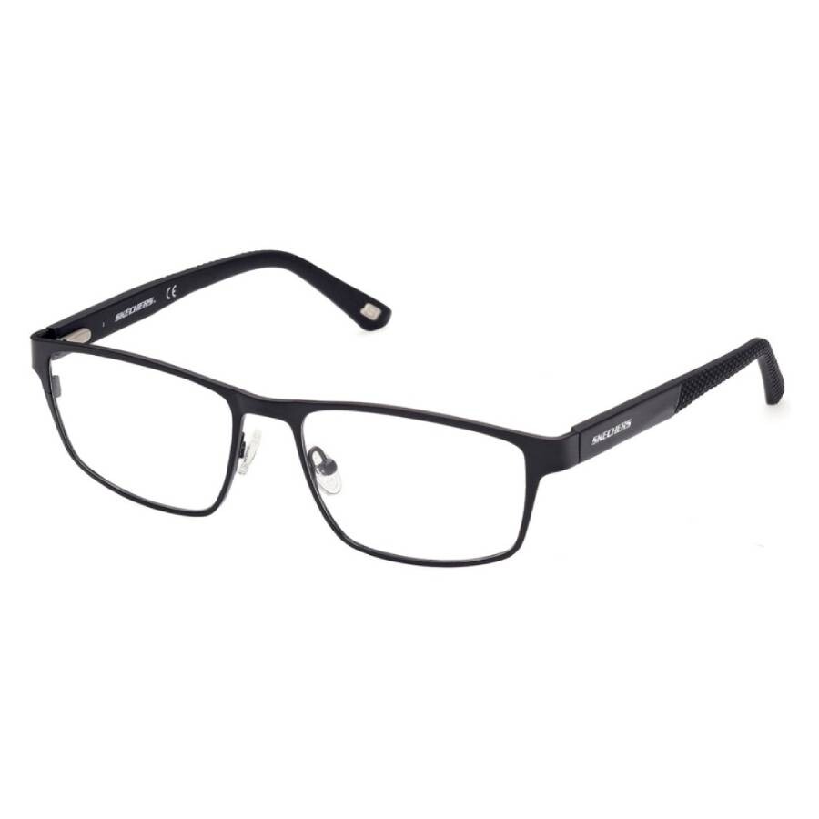 Skechers Demo Rectangular Men's Eyeglasses Se3323 002 55 In Black