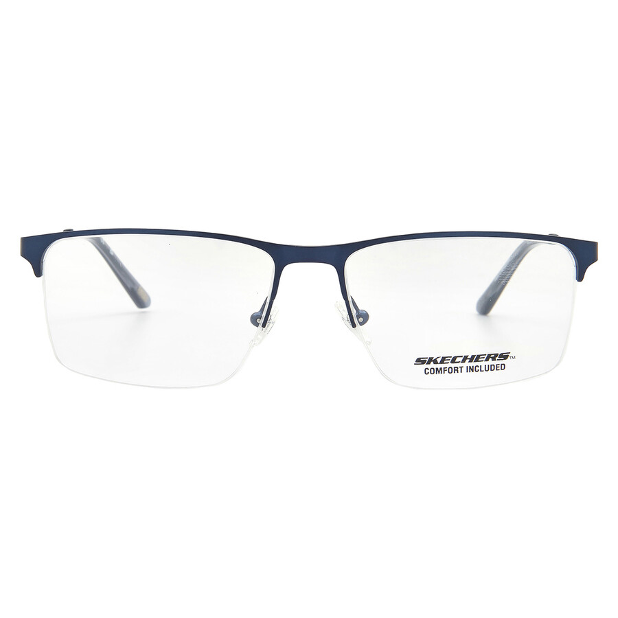 Skechers Demo Rectangular Men's Eyeglasses Se3351 091 55 In Black