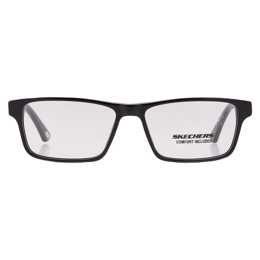 Skechers Demo Rectangular Men's Eyeglasses Se3355 001 52 In Black