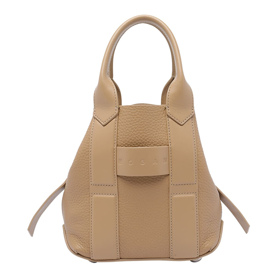 Hogan Handbag With Detachable Strap And Top Handles In Neutral