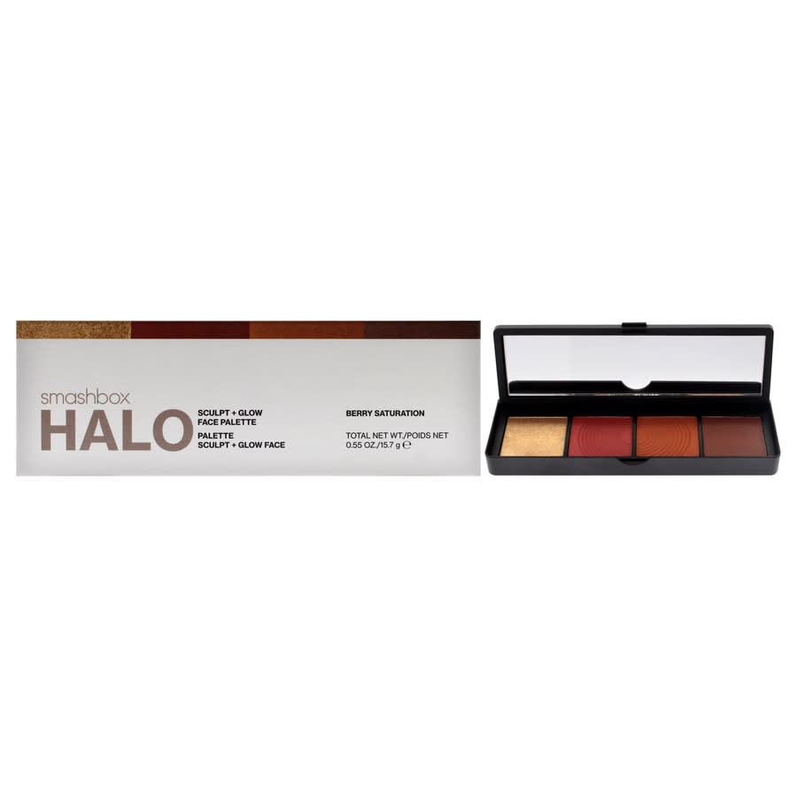Smashbox Ladies Halo Sculpt Plus Glow Face Palette 0.55 oz Berry Saturation Makeup 607710007680 In Red