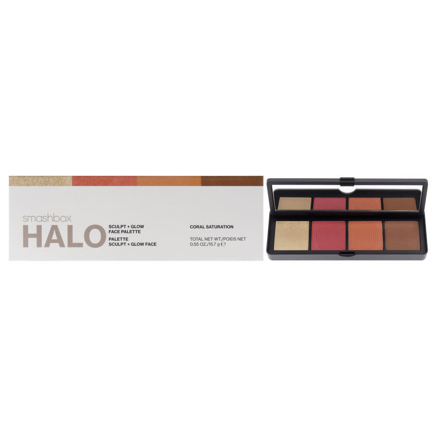 Smashbox Ladies Halo Sculpt Plus Glow Face Palette 0.55 oz Coral Saturation Makeup 607710007673 In Multi