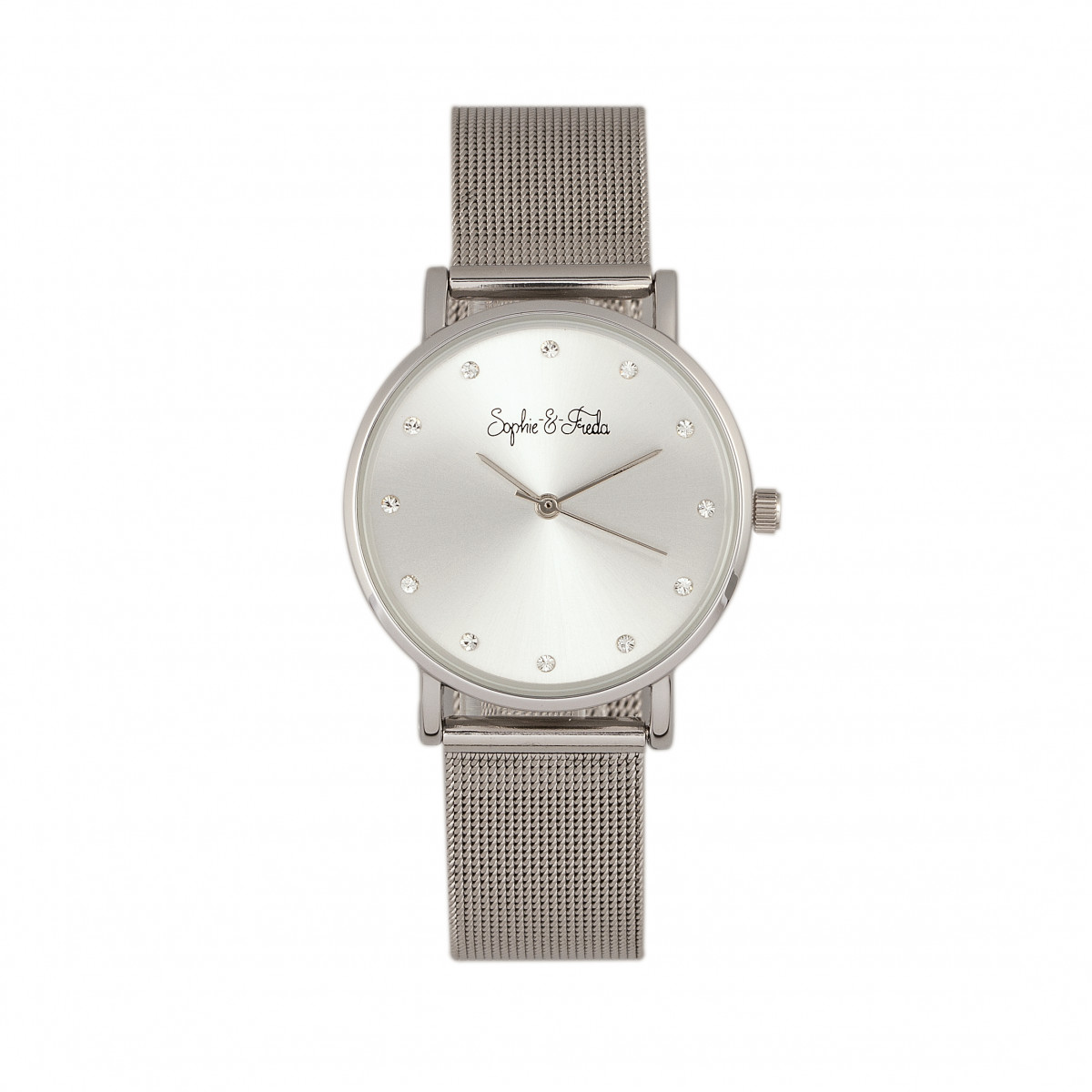 Sophie And Freda Savannah Crystal Silver Dial Ladies Watch SF4201