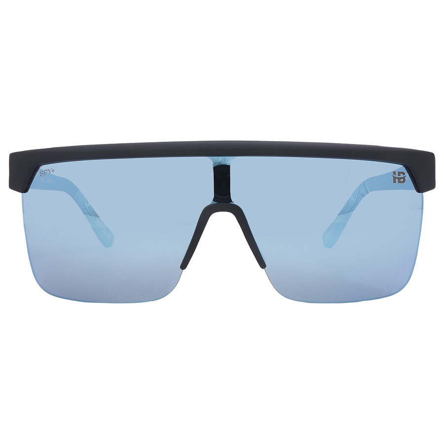 Shop Spy Flynn 5050 Happy Boost Polarized Ice Blue Mirror Shield Unisex Sunglasses 6700000000182