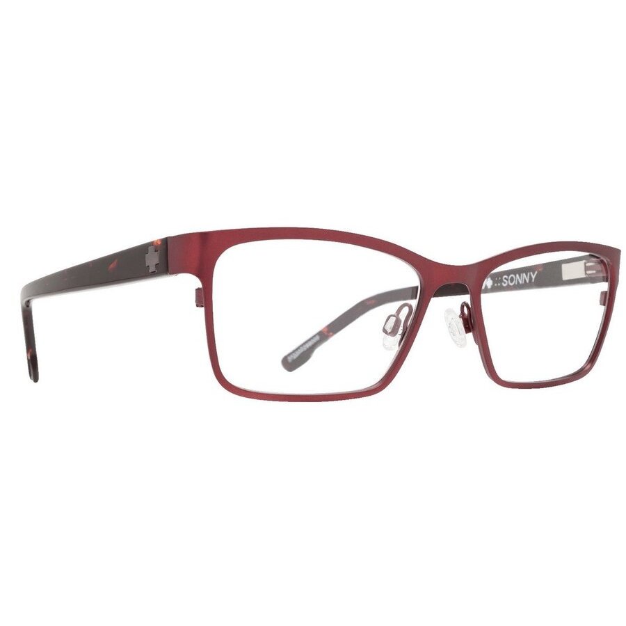 Spy Ladies Brown Rectangular Eyeglass Frames Sonnymattegarnetdarktort52