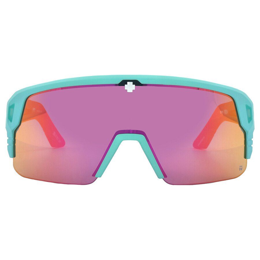 Spy Monolith 5050 Happy Gray Green With Pink Spectra Mirror Shield Unisex Sunglasses 6700000000158