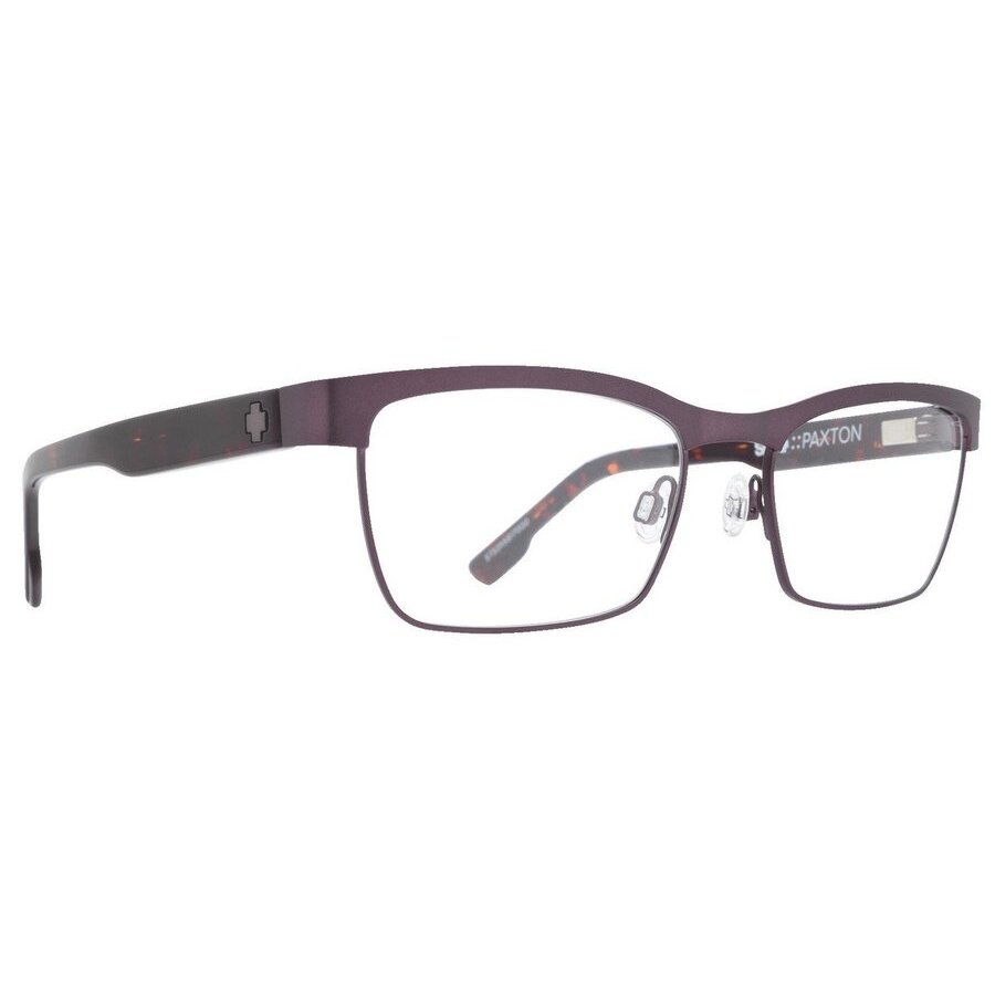 Spy Unisex Purple Rectangular Eyeglass Frames Paxtonmatteamethystdarktort5