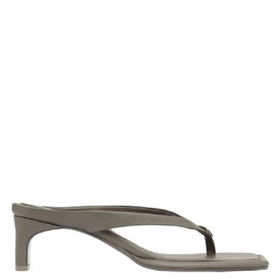 St Agni Flip Flop Leather Sandals In Green