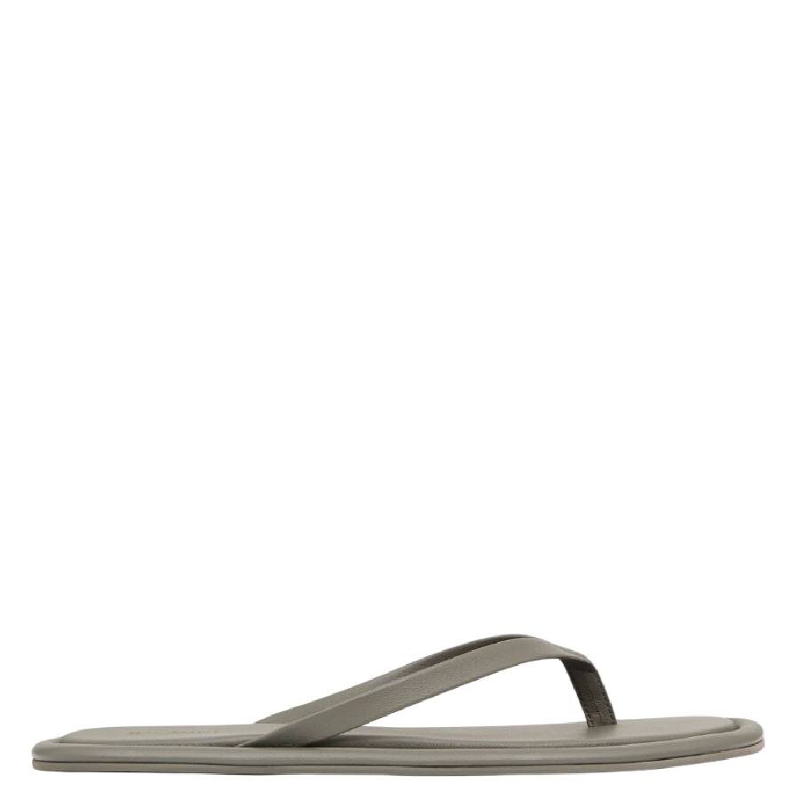 St Agni Smokey Olive Flat Padded Flip Flops In Green