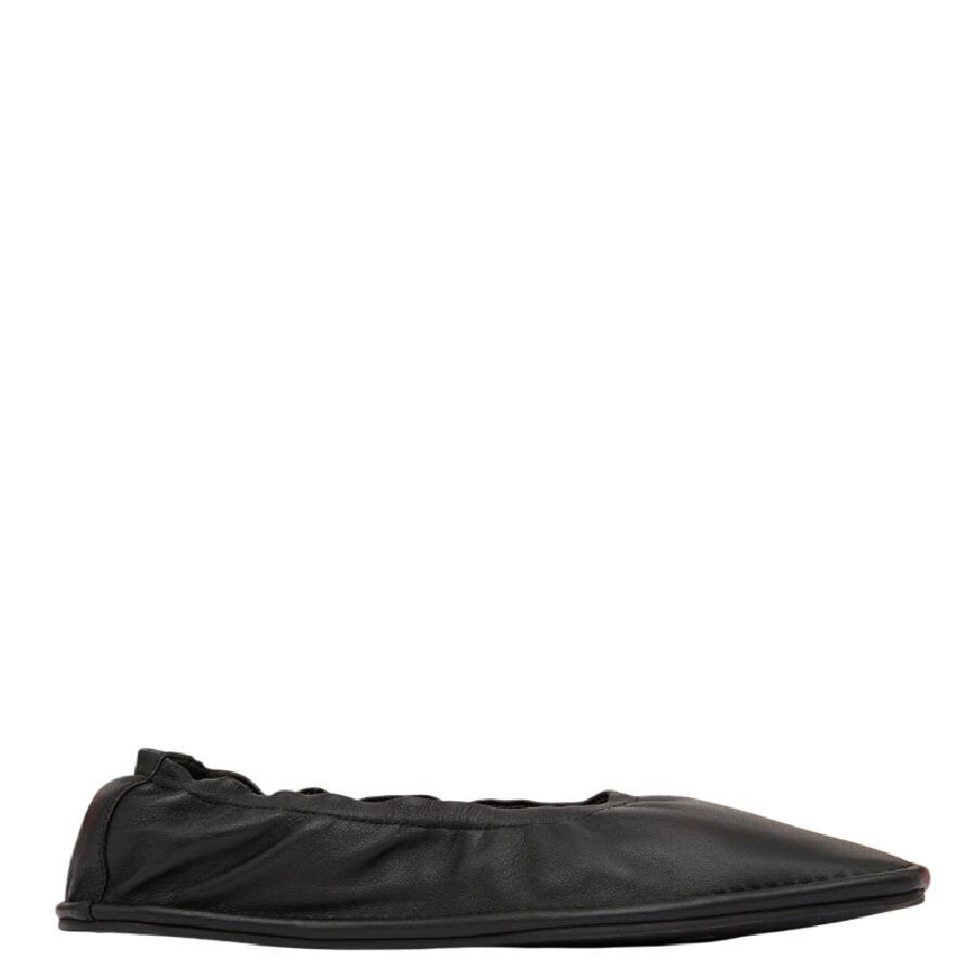 St Agni Soft Gathered Flats In Black
