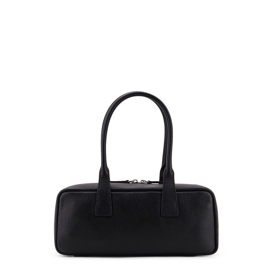 Staud Dude Small Leather Shoulder Bag In Black