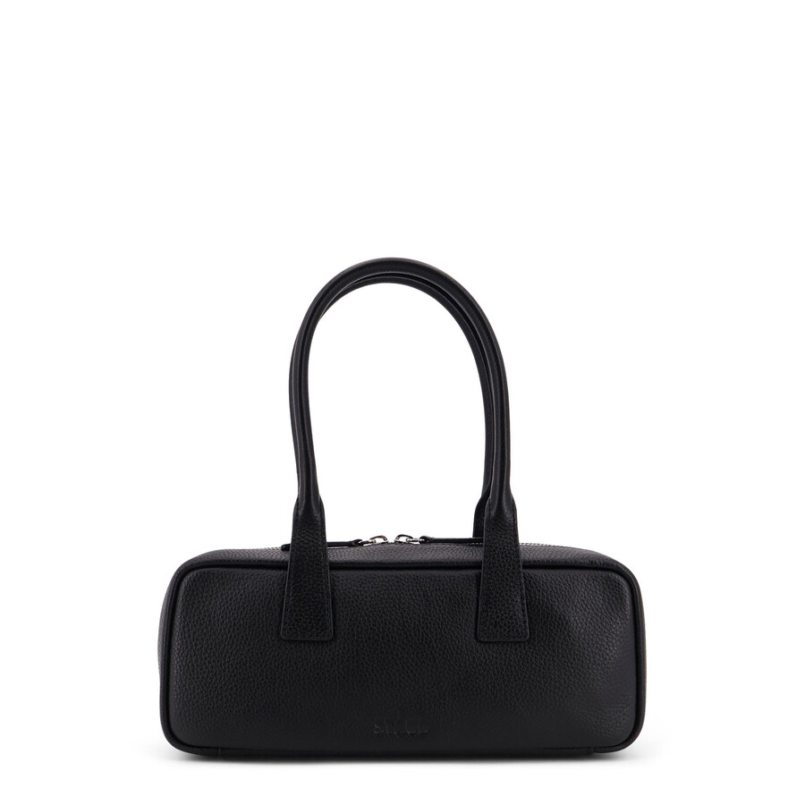 Staud Dude Small Leather Shoulder Bag In Black