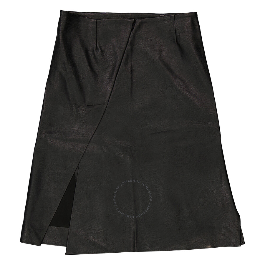 Stella Mccartney Alter Mat Split Front A-line Skirt In Black