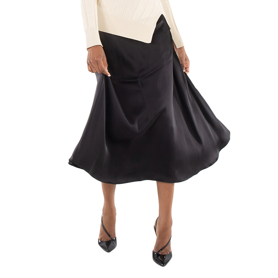 Asymmetric Draped Midi Skirt
