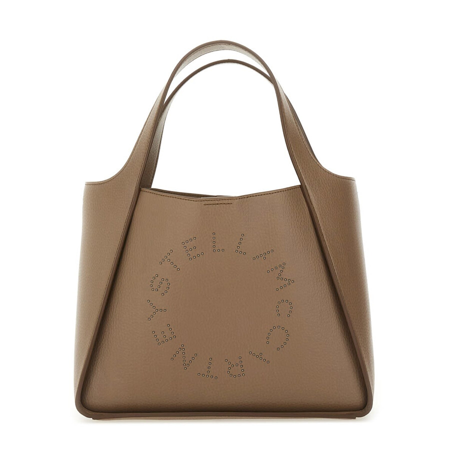 Stella Mccartney Bag With Shoulder Strap And Logo In Sand