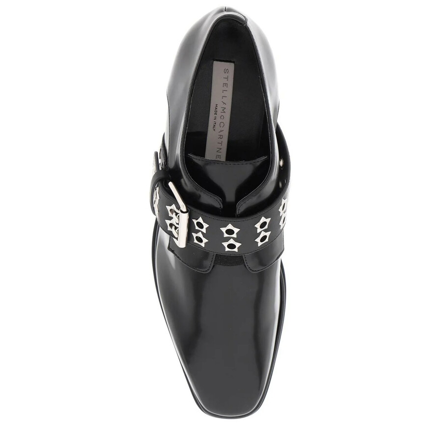 Stella Mccartney Elyse Buckle-fastening Lace-up Shoes In Black