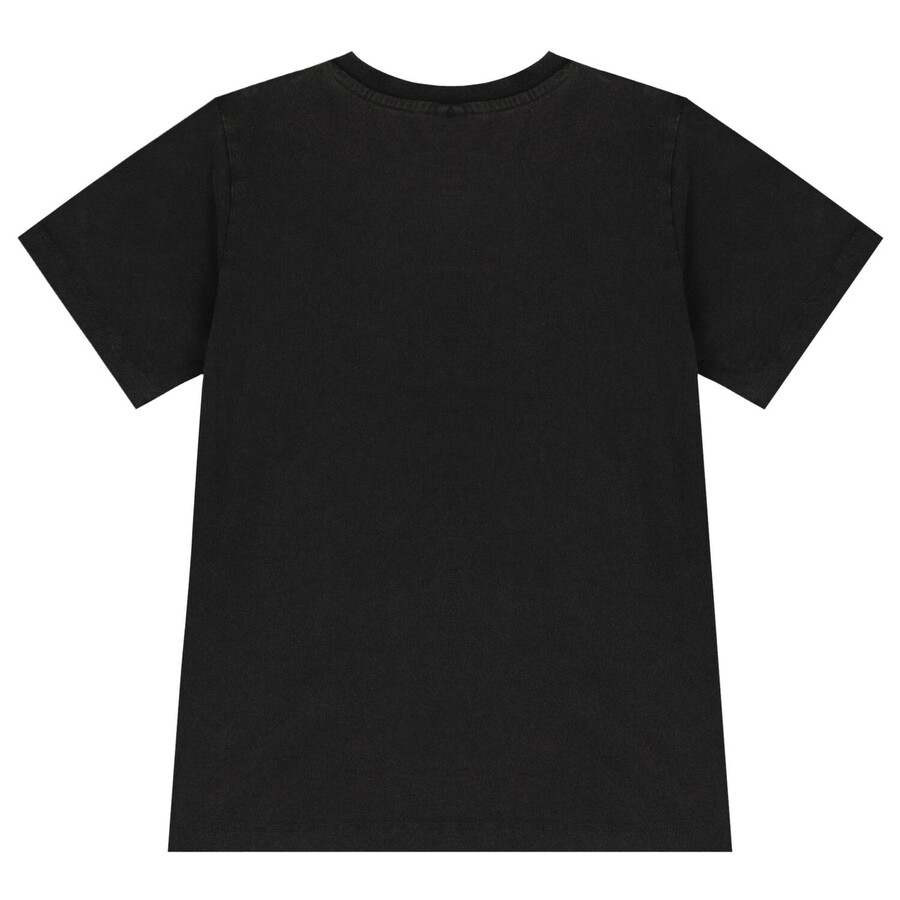 Stella Mccartney Black Printed Cotton T-shirt In Black