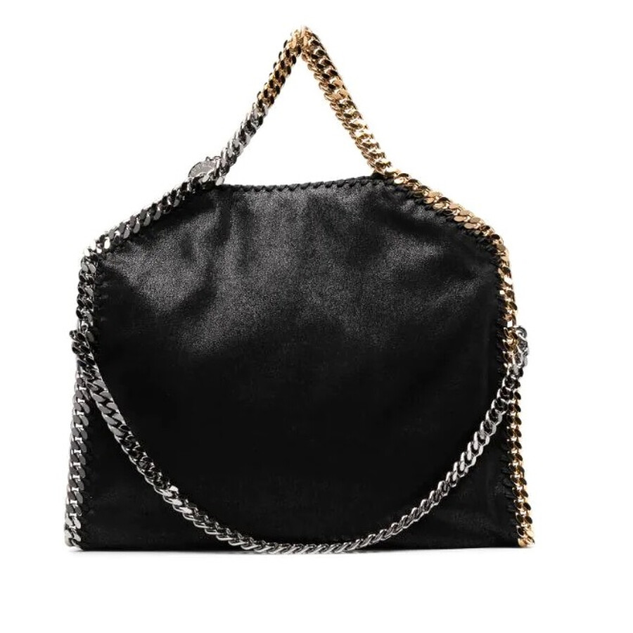 Stella Mccartney Black Tote Piccola Falabella Handbag In Black