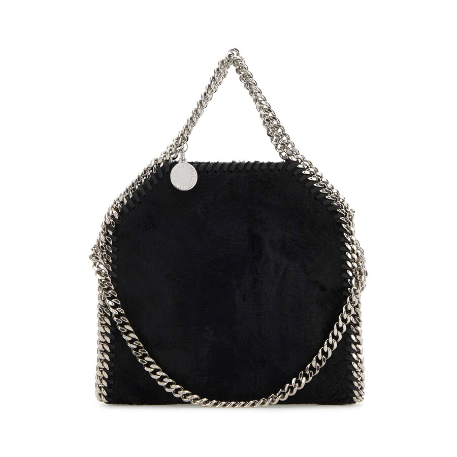 Stella Mccartney Black Velvet Falabella Handbag