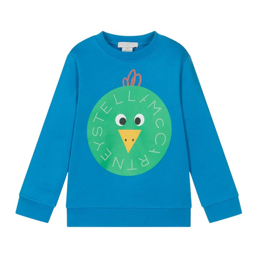 Boys Crew Neck Sweatshirt With Printed Chicken