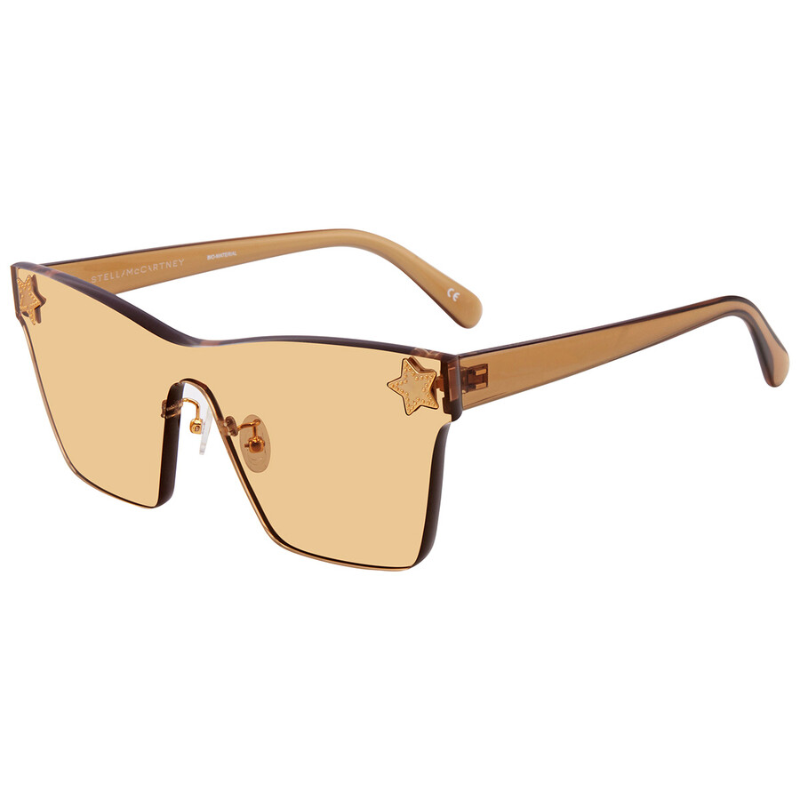 Stella Mccartney Brown Shield Ladies Sunglasses SC0169S 003 99