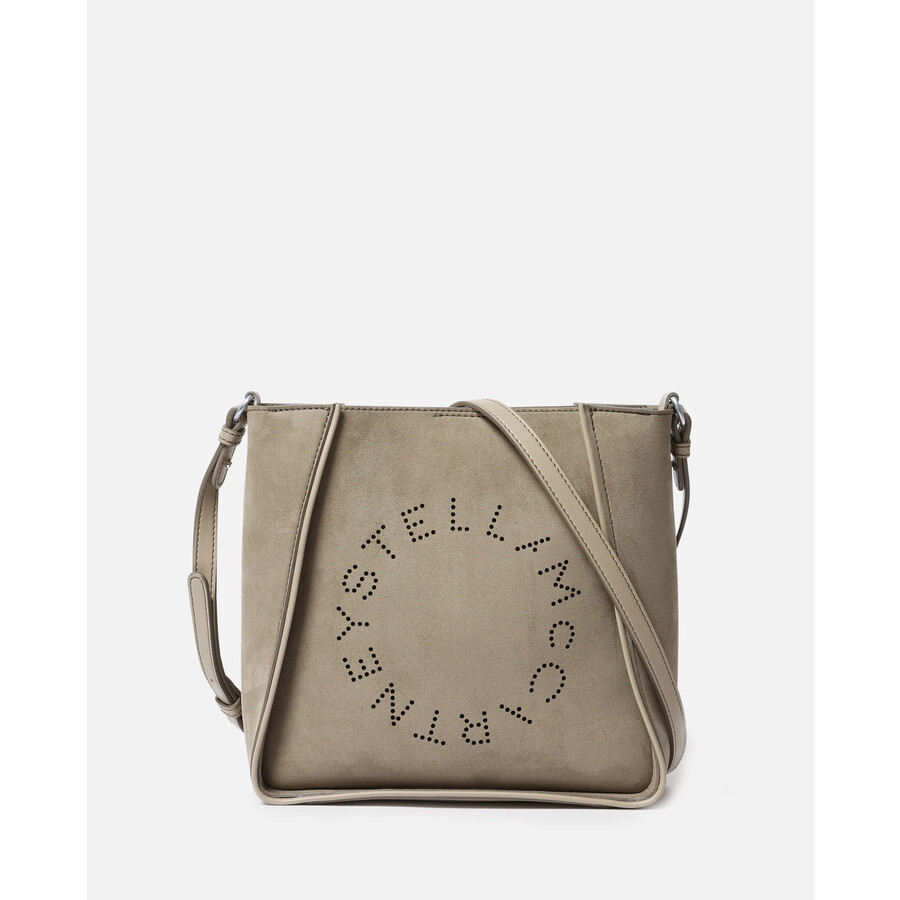 Stella Mccartney Khaki Crossbody Bag With Adjustable Strap In Green