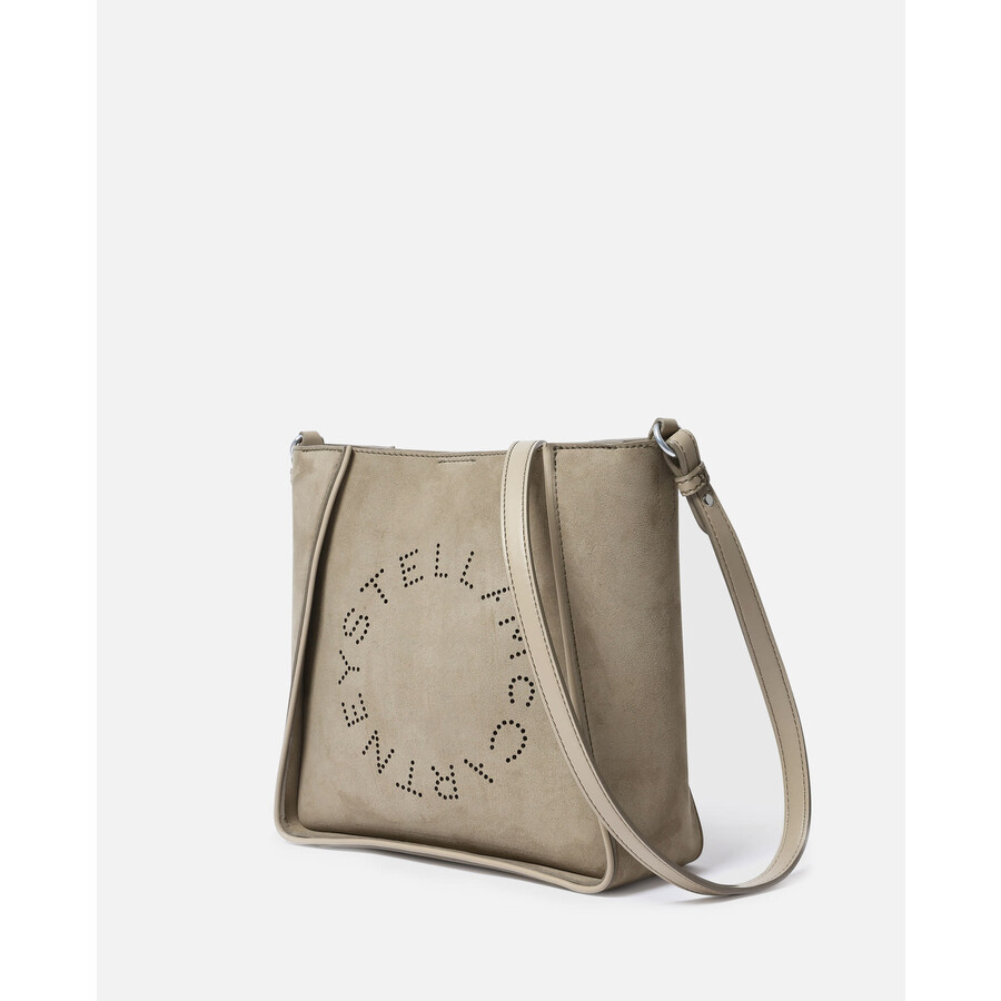 Stella Mccartney Khaki Crossbody Bag With Adjustable Strap In Green