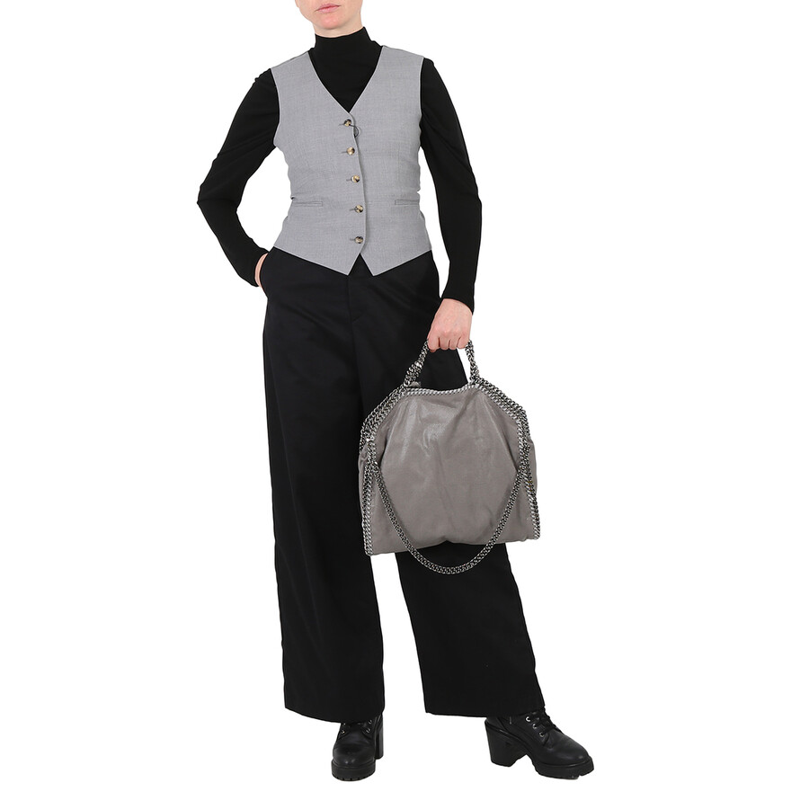 Stella Mccartney Falabella Fold-over Grey Ladies Tote In Grey