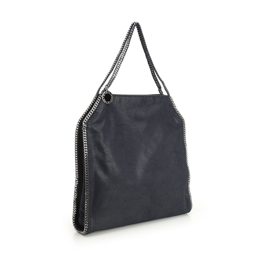 Stella Mccartney Chain-link Shoulder Bag With Silver-tone Hardware In Blue