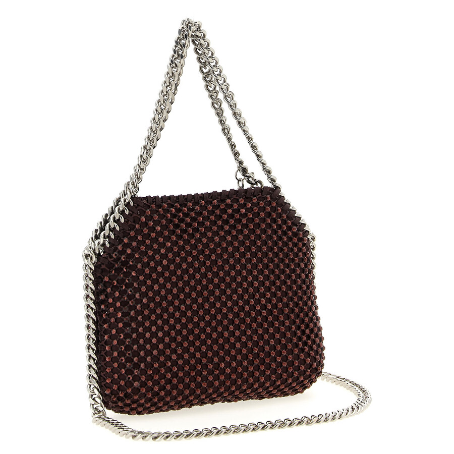 Stella Mccartney Falabella Chain-link Shoulder Strap Embellished Bag In Red