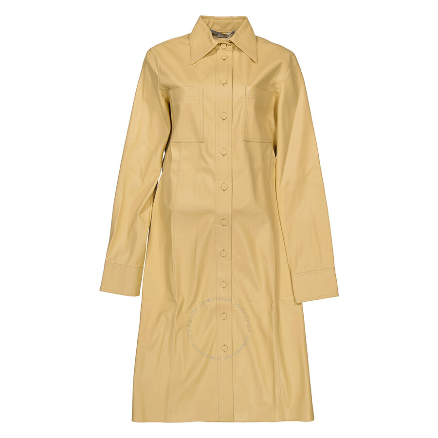 Stella Mccartney Faux-leather Long-sleeve Dress