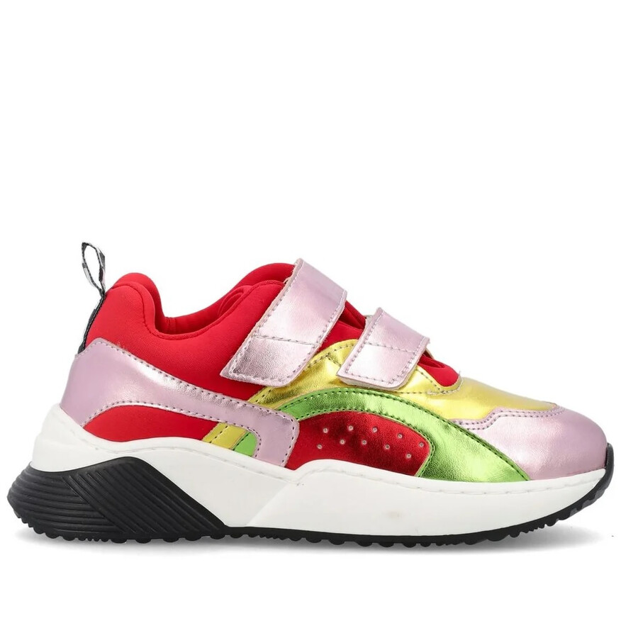 Stella Mccartney Girls Colorblock Metallic Touch-strap Sneakers