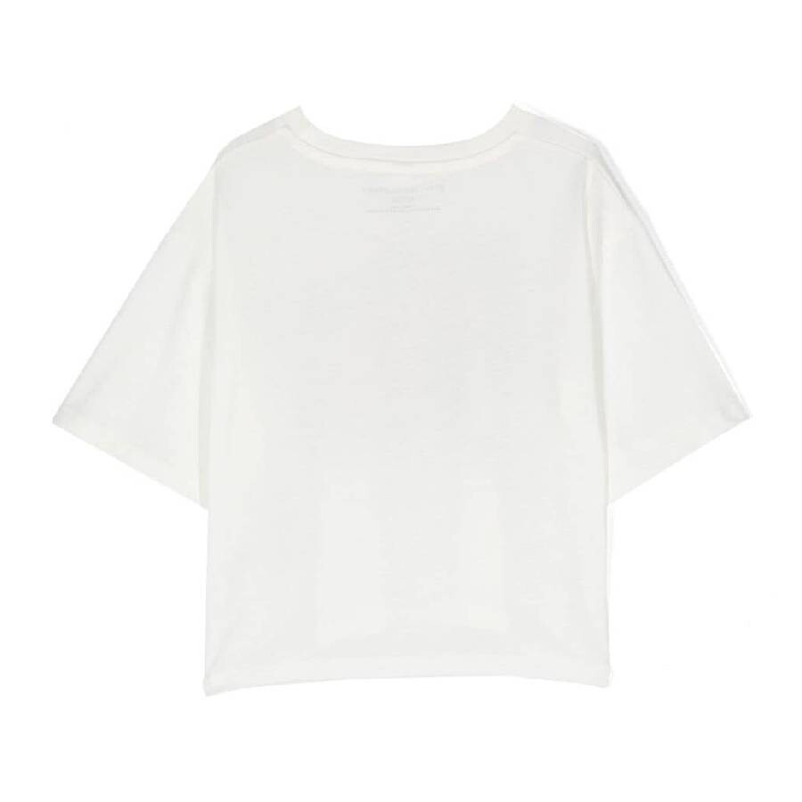 Stella Mccartney Girls Heart Shape Crop Top In White