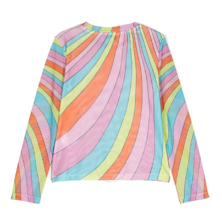 Stella Mccartney Logo-print Long-sleeved Mesh Top 4-14 Years Multicolor/multicolo