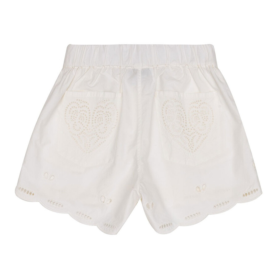 Stella Mccartney Girls Ruffle Hem Shorts In White