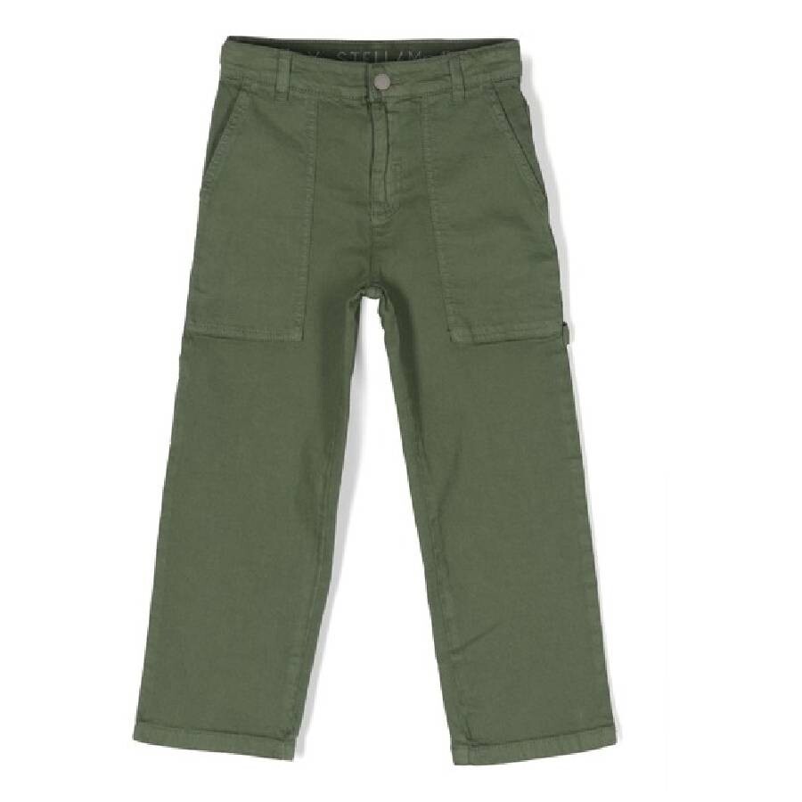 Girls Straight-Fit Khaki Jeans