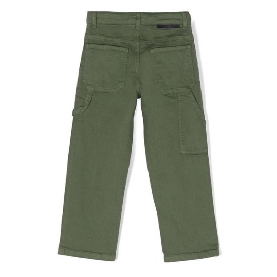 Stella Mccartney Girls Straight-fit Khaki Jeans In Green