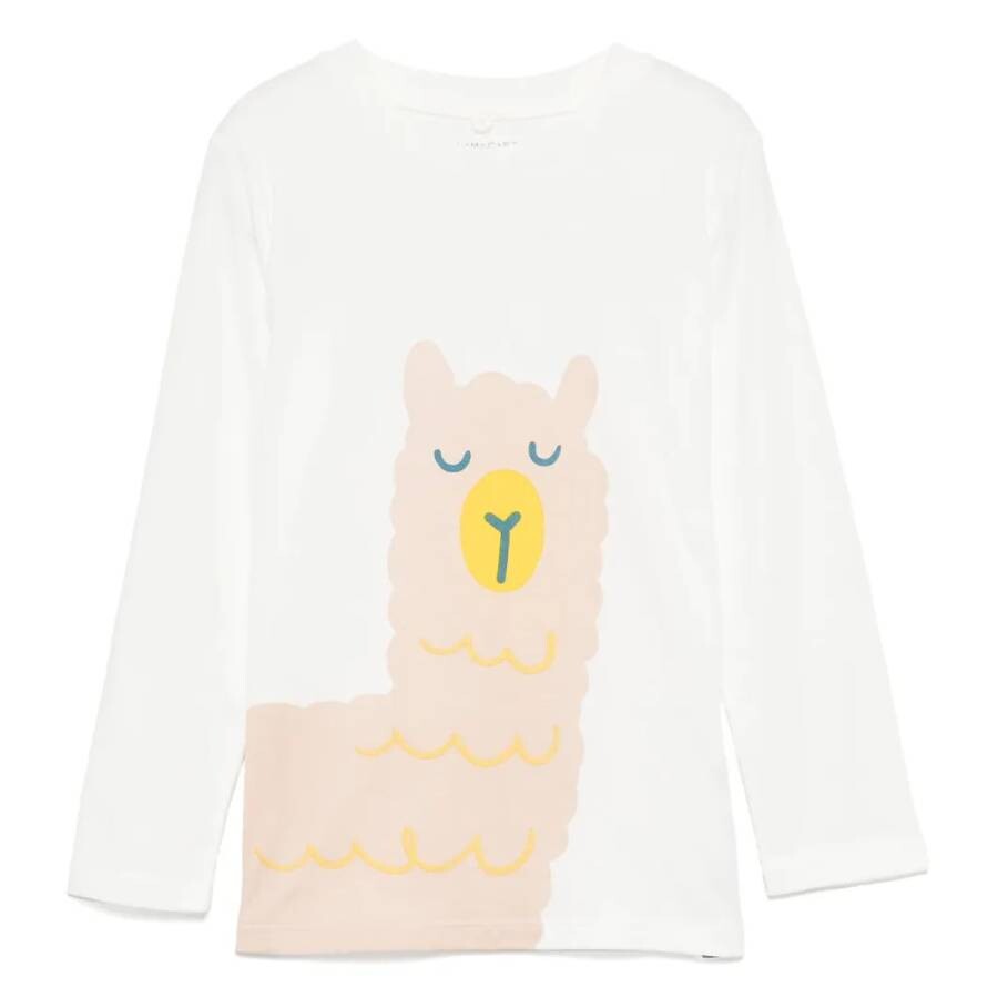 Kids Alpaca Doodle Print Long-Sleeve T-Shirt
