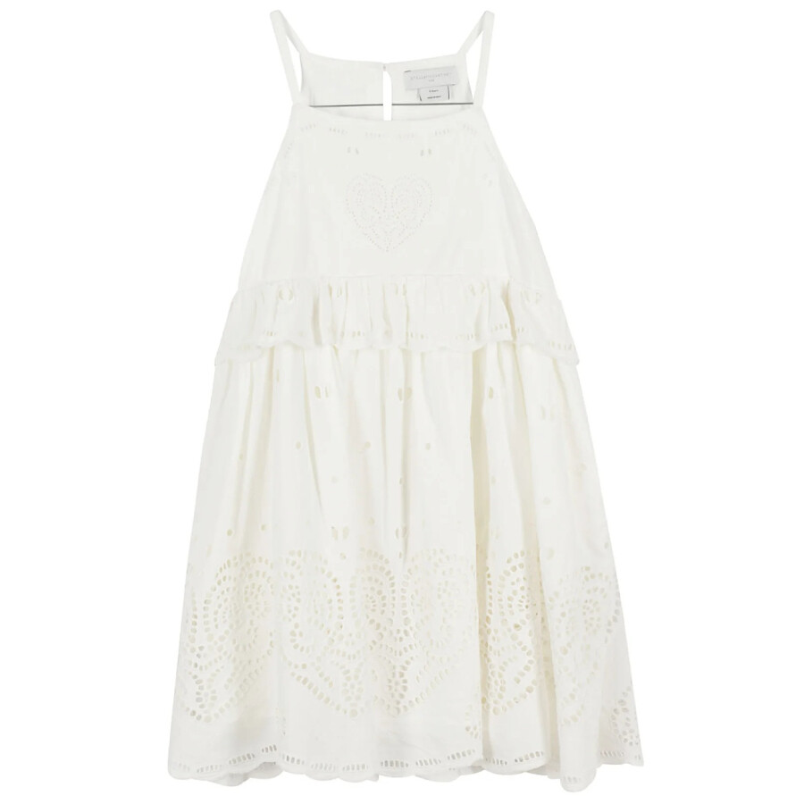 Kids Broderie-Anglaise Ruffled Cotton Dress