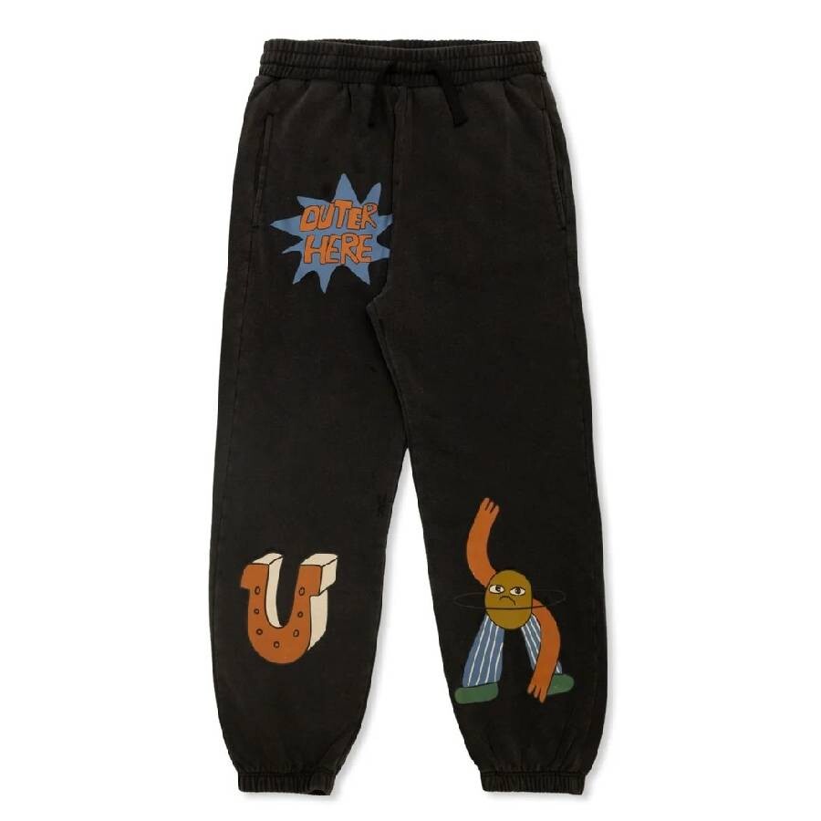 Stella Mccartney Printed Cotton Blend Sweatpants In Black